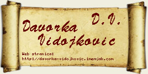 Davorka Vidojković vizit kartica